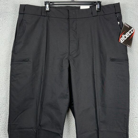 Elbeco Cargo Pants Mens 44R Reflex Black Straight Leg Pocket Workwear E7340R NEW